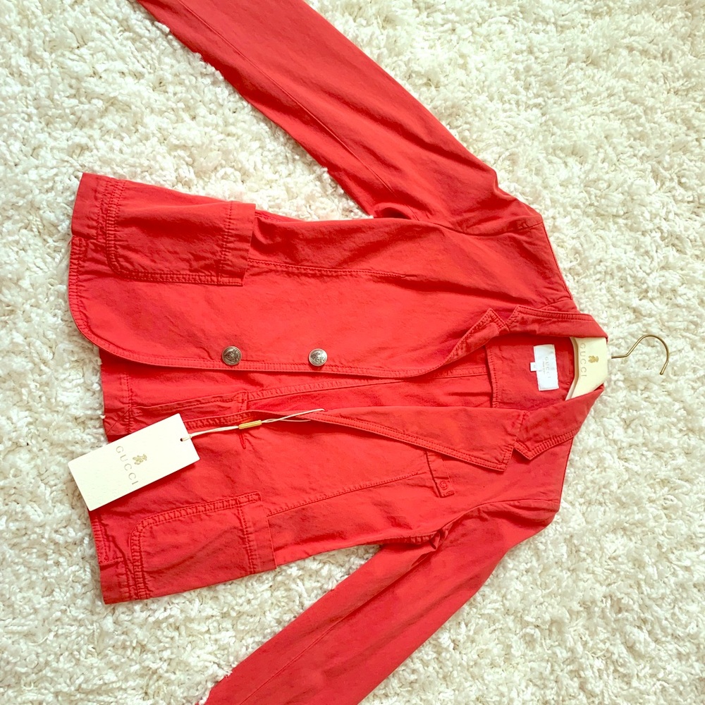 Gucci orange red children’s blazer size 10
